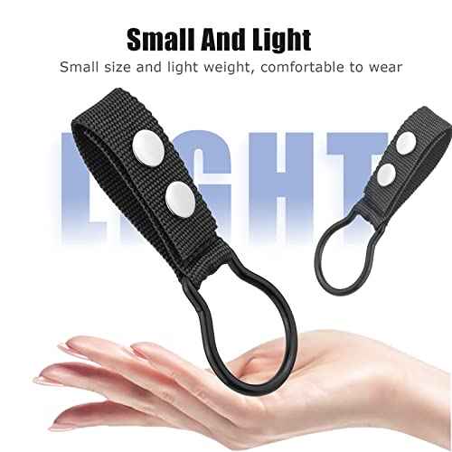 Flashlight Ring for Duty Belt, 2 Pack Nylon Dual Snap Clip Flashlight Holder UIInosoo for Duty Belt Keep D/C Cell Flashlight