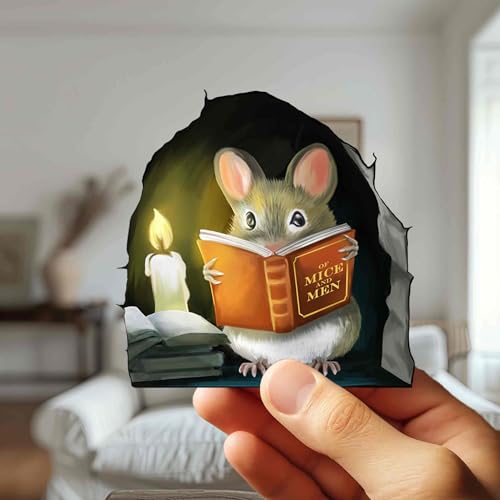 Micesterpiece Mouse Reading Book Wall Decal - Kids Room & Classroom Decor