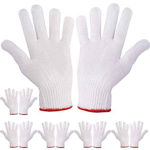 Hand Working Gloves Safety Grip Protection Work Gloves Men Women BBQ Thick Cotton (Pack of 6 Pairs)