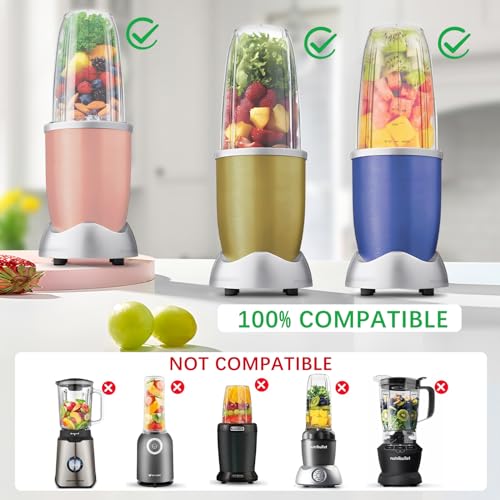 PODCAY Nutribullet Replacement Cups & Extractor Blade Set, 32oz & 24oz for 600W/900W Pro Blenders