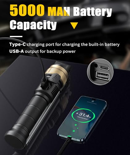 Rechargeable Magnetic Work Light 1200 Lumens Foldable & 360° Rotatable LED Mechanic Lamp