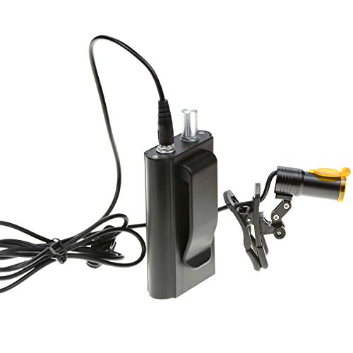 NSKI 5W Lamp Plastic Clip Type with Filter and Belt Clip Type Rechargabe Battery (Black)