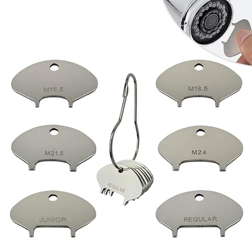 Nexoroot Upgraded Stainless Steel Faucet Aerator Key – 6 Sizes Universal Fit for Plumbing Maintenance