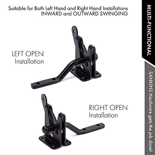 Self Locking Gate Latch for Wooden Fence - Gravity Lever Lock, 1pcs - SANKINS Normal