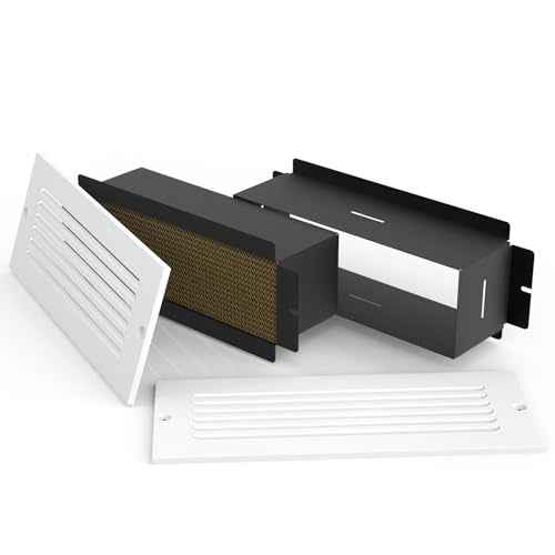 Wall Return Air Pathway Kit with Filter (12"x 4" Retrofit), Durable, AP1204P Matte White Zone Air Pathway, Wall Vent Cover, Fits Sidewalls