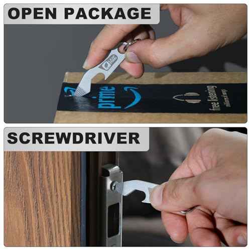 3-Pack Bottle Opener Keychain, EDC Pry Bar, Flathead Screwdriver Tip, Beer Opener Key Chain, Keychain Pry Bar, EDC Bottle Opener, Portable Key Tool, Stainless Steel Can Opener Keychain