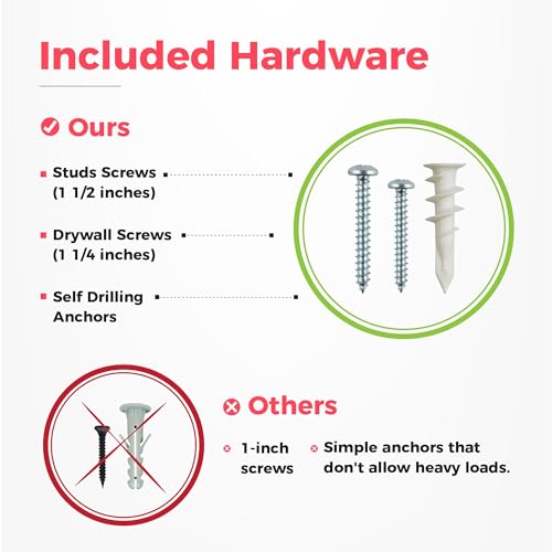 TIDYME Black 48-Inch Garage Wall Tool Organizer with 3 Racks & 6 Hooks
