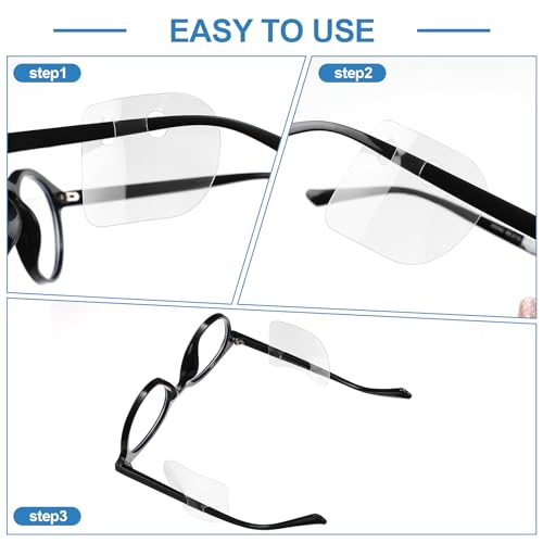 Oudain Clear Glasses Safety Side Shields Plastic Protector Shield for Glasses Slip on Side Guards Fit Most Frames