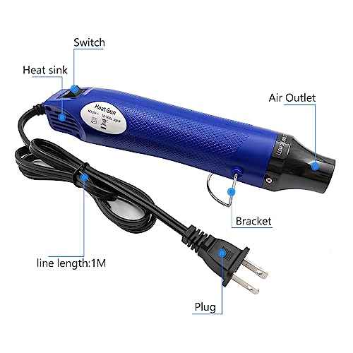 Heat Gun, Mini Hot Air Gun for DIY Crafts Portable Heat Air Gun Tool for Embossing Shrink Wrapping Drying Paint