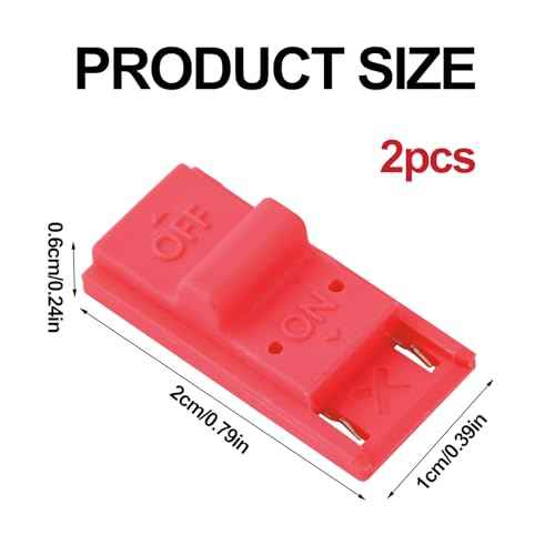 2pcs RCM Jig Tool for Switch Console, RCM Loader Clips Short Circuit Tool for Modding & Recovery Mode (Red)