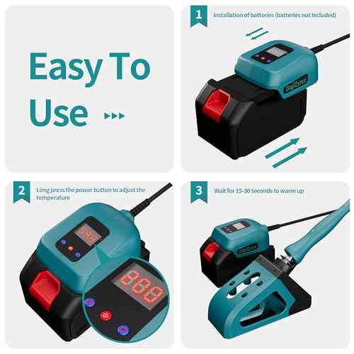 60W Cordless Soldering Iron Station Tool Portable Electric 60W Soldering Iron Kit for DIY, Appliance Repair, Wire Welding(with Battery)