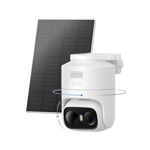 Eufy Security Solocam eufyCam C37 Wireless Outdoor Security Camera with Solar Panel, 2K Resolution