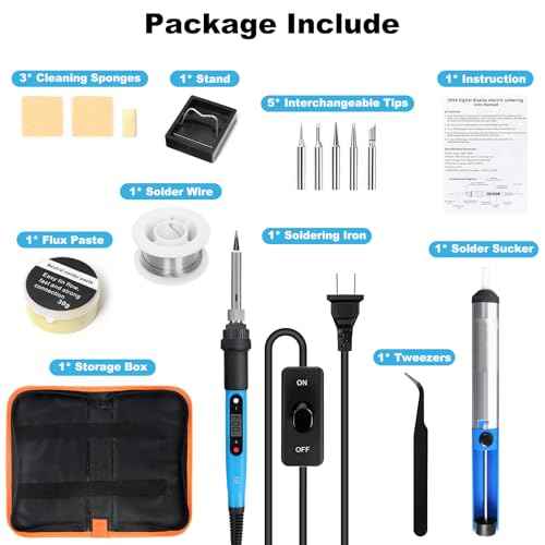 Kodilin 80W Soldering Iron Kit Digital Jewelry Soldering Kit for Electronics Adjustable Temperature Soldering Gun Kit, Micro Soldering Pen