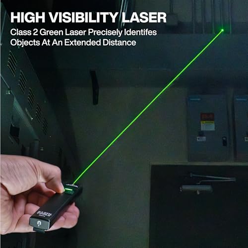 Klein Tools Rechargeable LED Pocket Flashlight with Green Laser, 3 Brightness Modes