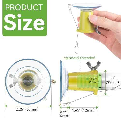 Tellingyou Light Bulb Changer for High Ceilings and Recessed Lights, Suction Cup Light Bulb Changer Compatible with Standard Threaded Extension Pole (Pole Not Included)