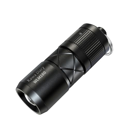 World's Smallest Zoomable EDC Flashlight ? 130 Lumen, USB-C Rechargeable, Magnetic Base, Replaceable Battery, IP54 Waterproof, 1.91in Keychain Light