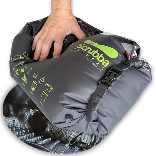 Scrubba Portable Wash Bag 5 oz Travel Clothes Washer with Patented Washboard Technology