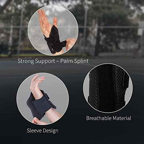 BraceUP Wrist Splint for Carpal Tunnel Right Left Hand Wrist Support for Women and Men, Daytime and Night Use, Wrist Brace for Pain Relief and Arthritis - Left Wrist (S/M)