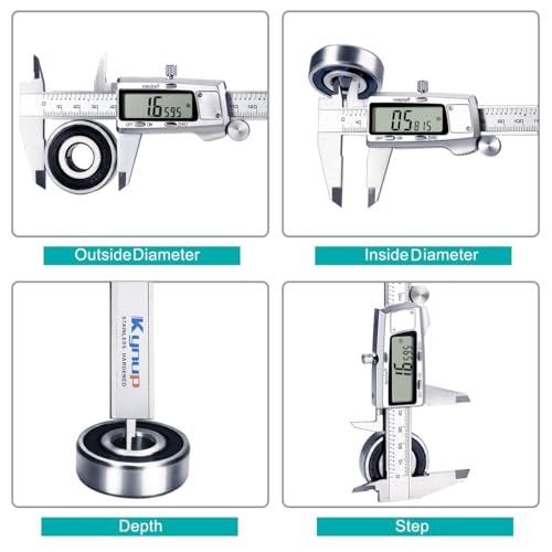 Kynup Digital Caliper 6 Inch, Precise Stainless Steel Measuring Tool