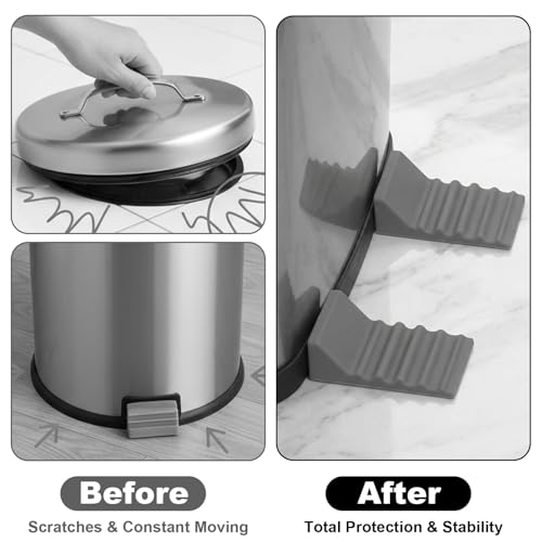 Mabor 4-Piece Wall Protectors for Trash Cans — Non-Slip Silicone Floor Pads