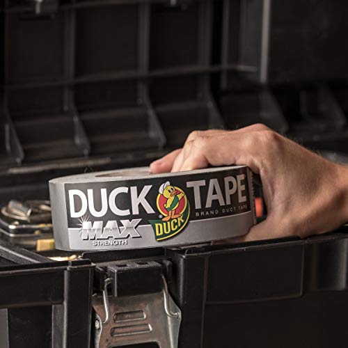 Duck Max Strength Duct Tape - Silver, 1.88" x 45 Yards, 1 Roll, Heavy Duty