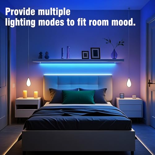 VOLIVO Bluetooth 100ft RGB LED Strip Lights for Bedroom, App & Remote Control