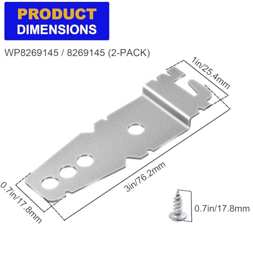 Dishwasher Under-Sink Mounting Bracket 8269145 – 2 Pack, Fits Whirlpool & More