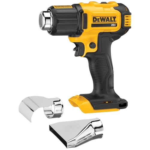 Dewalt 20V MAX Cordless Heat Gun - Up to 990°F, Includes Flat & Hook Nozzle, Tool Only