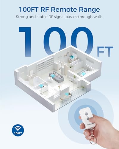 WILAWELS White Wireless Remote Control Outlet Plug - 1 Remote + 1 Socket