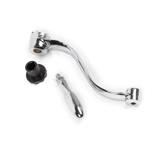 JooWing 9 Teeth Elevating Lifting Knee Crank Milling Machine for Bridgeport Portable Stainless Steel Handle Mill Parts Swivel Handle with Clutch for All Kinds of Milling Machines Silver & Black