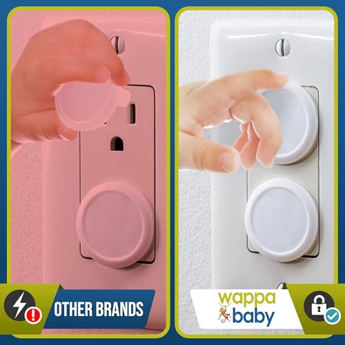 Wappa Baby Outlet Covers 50 Pack Childproof Socket Protectors - White