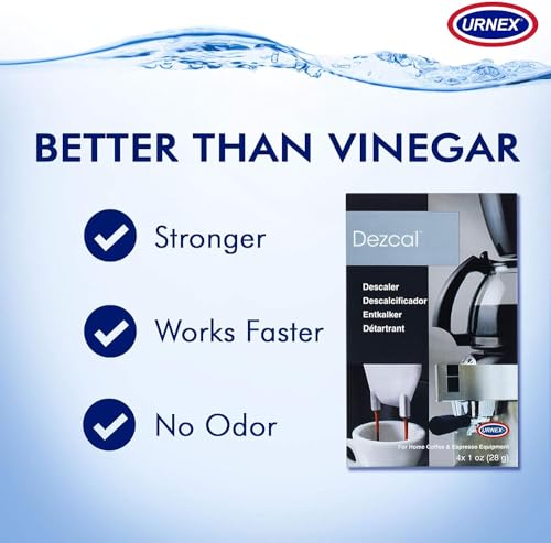 Urnex Descaling Powder Solution – 4 Uses for Keurig 1.0/2.0, Coffee & Espresso Machines, Kettles