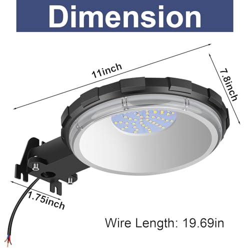 Karjoefar 100W Dusk to Dawn Outdoor LED Light 10000LM 5000K Daylight, Model 1