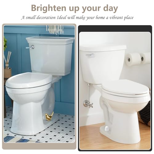 MENNTY Gold Bird Toilet Bolt Covers Set - Decorative Ceramic Bathroom Accessories