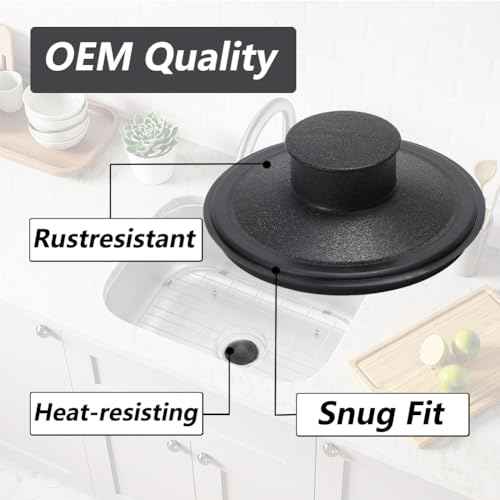 Sink Stopper Exact Replacement for InSinkErator STP-PL/STPPL for Kitchen Drain Stopper and Garbage Disposal Plug, Compatible with Standard 3-1/2" Drains from Kohler, Waste King, Whirlpool, and More