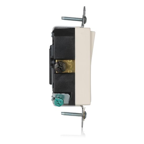 Leviton Decora Plus Duplex Receptacle, 15 Amp 125 Volt, Back and Side Wire, Grounding, 16252-TS, Light Almond