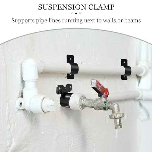 52PCS 3/4 Inch Pex Suspension Pipe Clamps Set, Pipe Supports Suspension Clamp Includes 40PCS Black Pex Tubing Pipe Support & 12PCS Butterfly Style Pex Tubing Clamps for Pex, Copper, CPVC Pipe