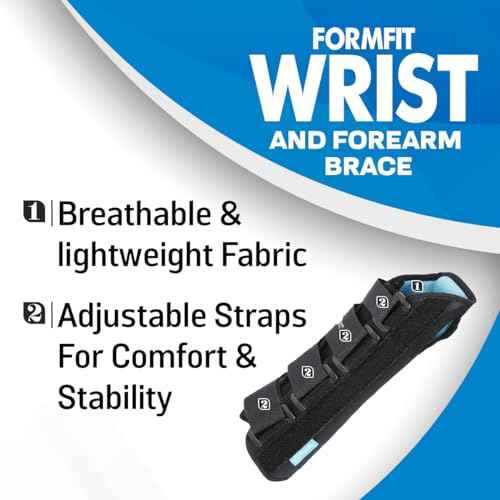 Ossur Formfit Wrist & Forearm Brace for Tendonitis, Carpel Tunnel, Post Cast Healing and Soft Tissue Injuries - Wrist Immobilization, Breathable Material, Custom Fit - 10" Version (Right, Small)