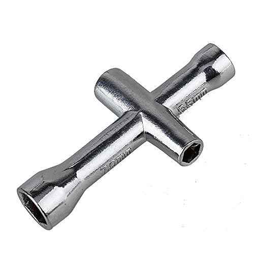 2pcs Hobbypark Aluminum Cross Wrenches Sleeve 4/5/5.5/7mm 8mm 10mm 12mm 17mm Glow Plug Socket Hex Driver Hexagon Spanner Wheel Repair Tools for RC Car