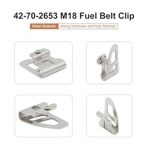 6 Pack 42-70-2653 M18 Fuel Belt Clip/Hook for Work Tool 2604-20, 2604-22, 2604-22CT, 2797-22