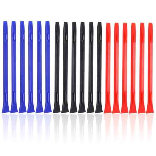 18 PCS Plastic Scrapers, Non-scratch Carbon Fiber Plastic Scraper Tool Multi-purpose Cleaning Scraper Tool Pen-Shaped Label Remover Scrapers Tools for Cleaning Small Narrow Spaces Glass Stickers Paint