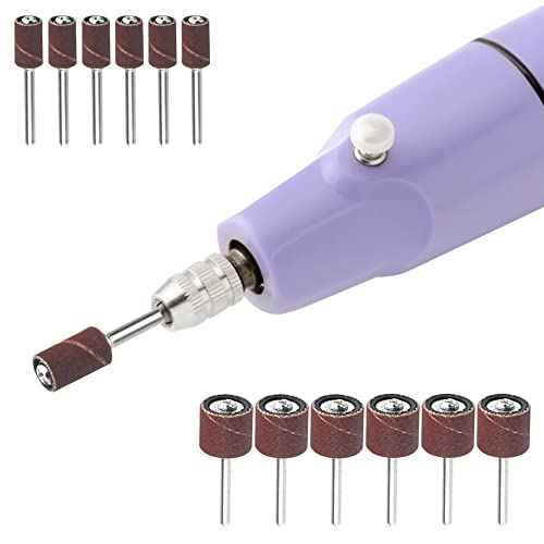 TOVOT 212PCS Sanding Drum Assortment Set Rotary Tool Sanding Drums with 1/8 Shank Sanding Bands Sanding Sleeves for Drill (180/240/320/600 Grit)