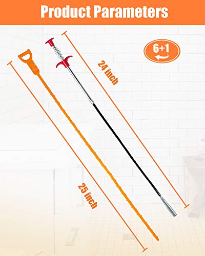 Drain Hair Removal Set - 7 Pack Sink & Shower Drain Cleaner Tools