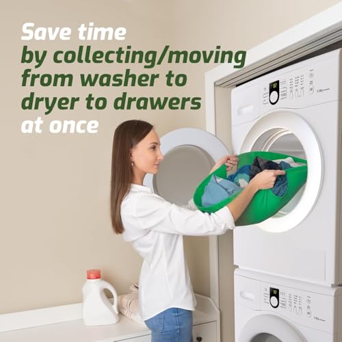 Laundry Turtle Collapsible Laundry Basket - Green, Large (Front-Loading Machines)