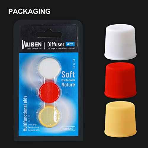 WUBEN AC1 3 Colors Flashlight Diffuser Durable Compatible with 24.5-26mm Diameter Lamp Caps for C3 L50 L50S TO40R TO46R Flashlight
