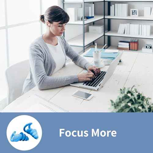 Noise Reduction Ear Plugs, NRR 40dB Ultra Comfortable Silicone Reusable Ear Plugs for Sleeping, Snoring Swimming, Studying, Concerts, Noise Cancelling and Hearing Protection