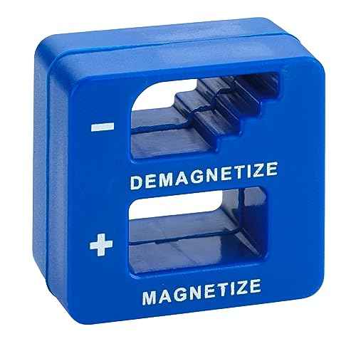 Demagnetizer and Magnetizer - Blue - for Screwdrivers Tips, Bits, and Small Tools, Large or Big Screws, Drills, Drill Bits, Sockets, Nuts, Bolts, Nails and Precision Construction Tools
