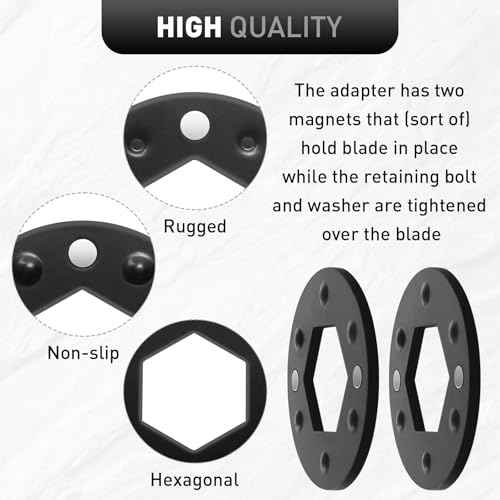 2 Pack RW8942 Oscillating Multitool Accessory Adaptor for Rockwell RW8942 Sonicrafter, fit Other Oscillating Accessories