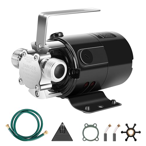 VIVOSUN 9x8 Inch 1/10HP Water Transfer Pump 330 GPH Portable Utility Pump with Hose