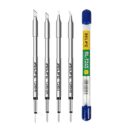 RELIFE RL-T245 Tips Universal C245 Soldering Iron Tip Compatible For Xsoldering T245 Soldering Station GVM T245 Hand